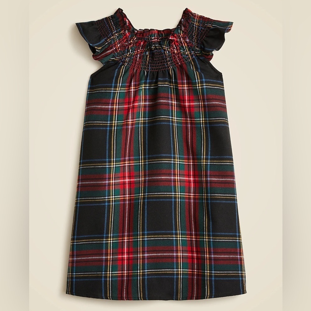 Crewcuts J.crew Girls' smocked flannel nightgown in tartan $69